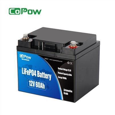12V 60Ah litiumjon solcellsbatteri